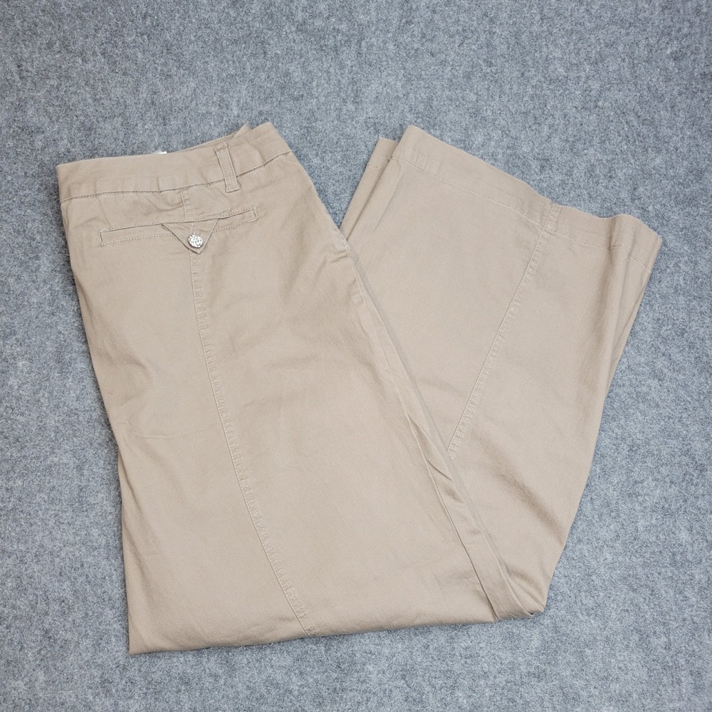 Lane Bryant Pants Womens 24 Brown Stretchable Venezia Mid-Rise Flare Wide Leg